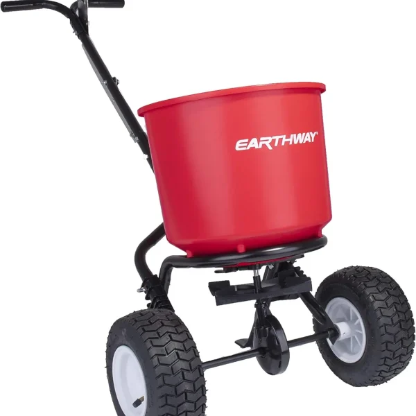 Fertilizer Spreader 40lb Hopper Capacity Pneumatic Tires